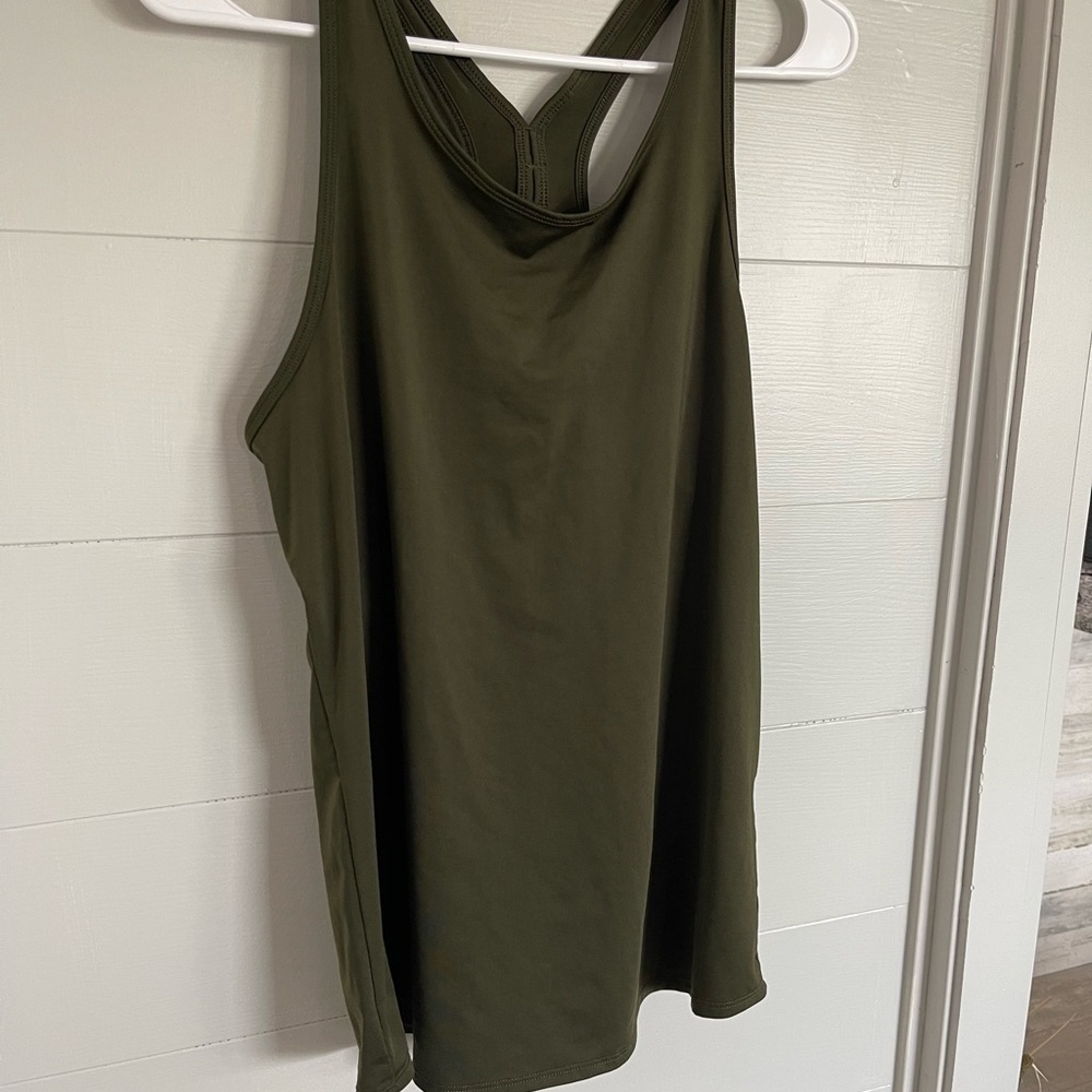 Fabletics Olive Green Racerback Tank Top - Picture 2 of 8